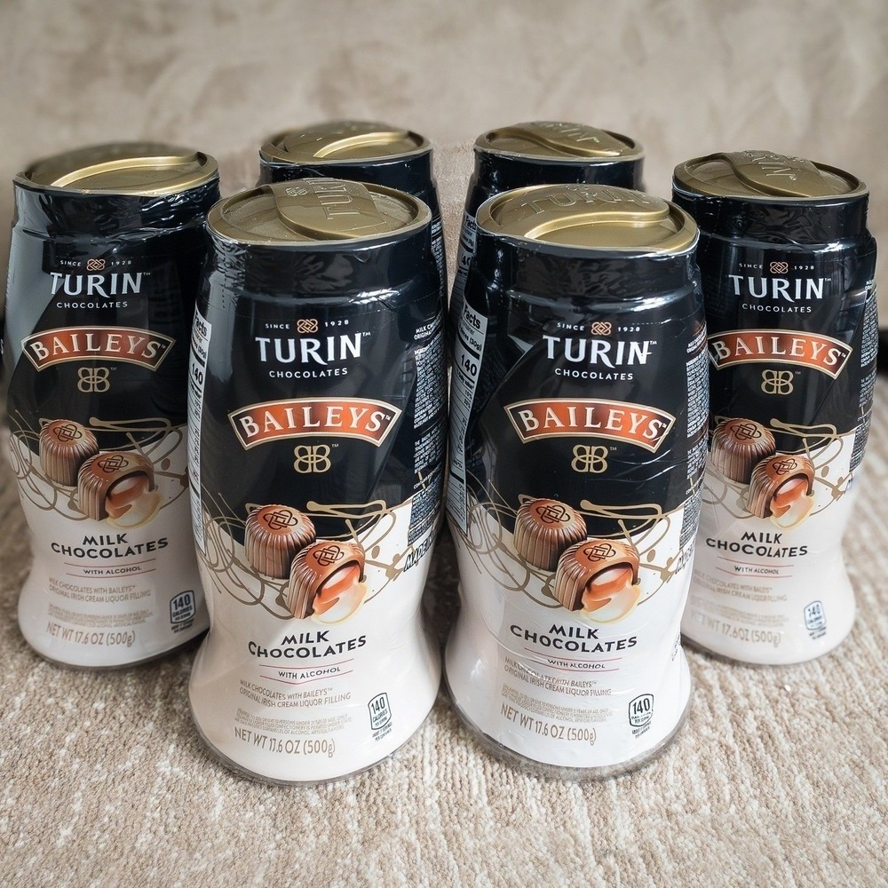 Turin Baileys Milk Chocolates 17.6oz (500g) Irish Cream Liquor Filled 6 pack